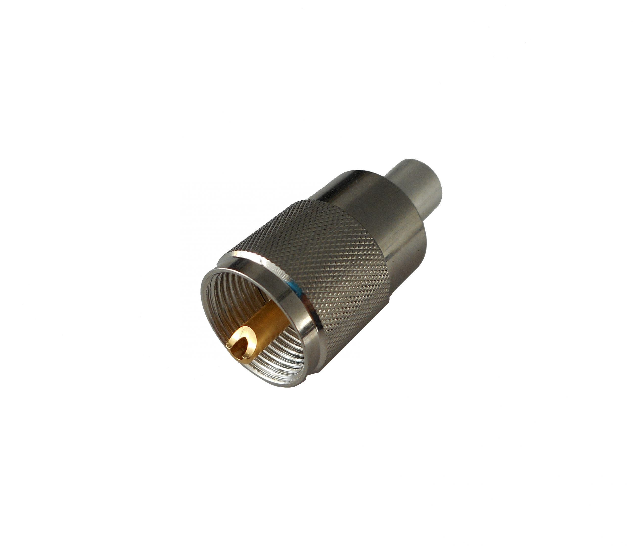 PL 259 6mm plug Gold Tip voor RG58