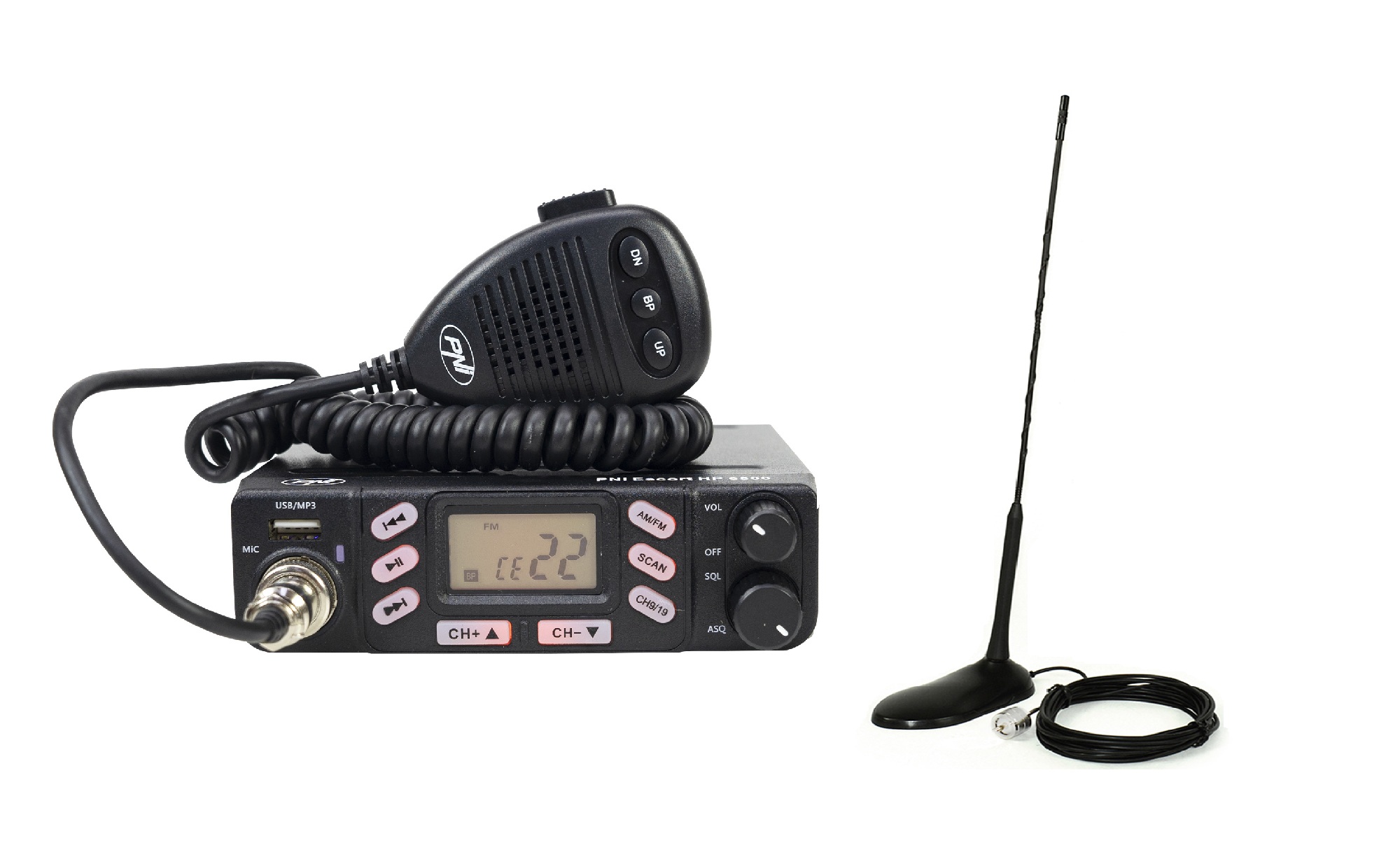 PNI HP 6800 + Extra 45 magneetantenne. Complete set